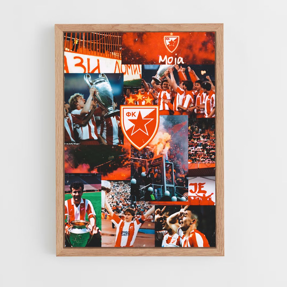 Poster Étoile Rouge en Action – affiche Basketball (vue 4)